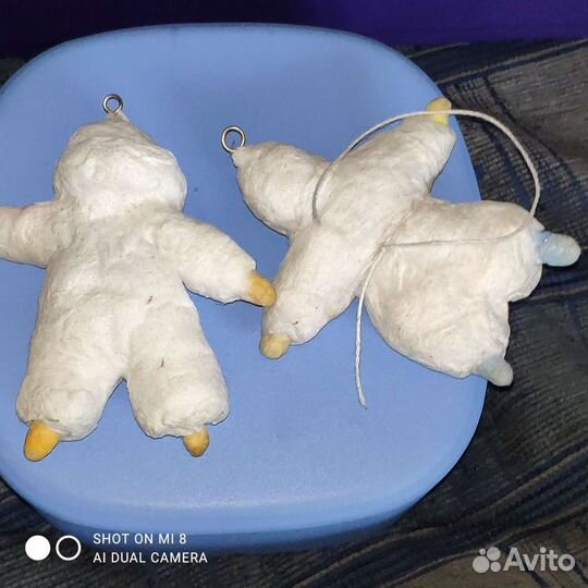 Ватные детки СССР игрушка на ёлку