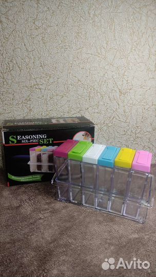 Набор для специй,приправ в подставке контейнеры