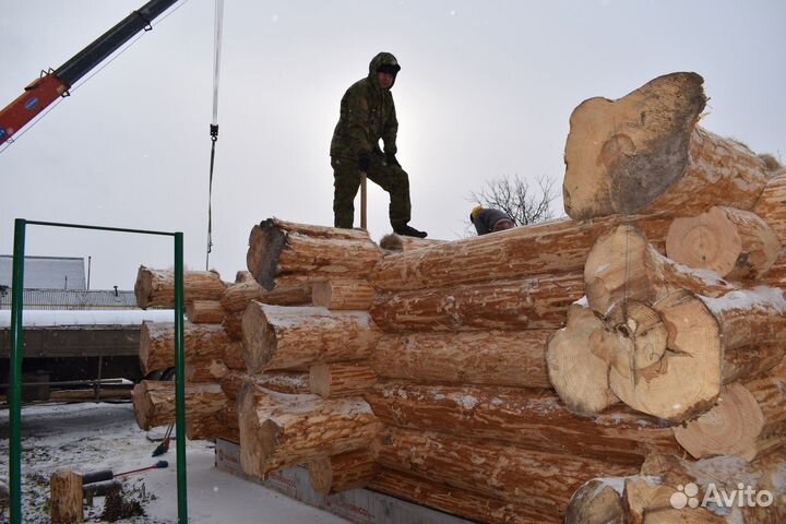 Сруб в диком стиле 6х6