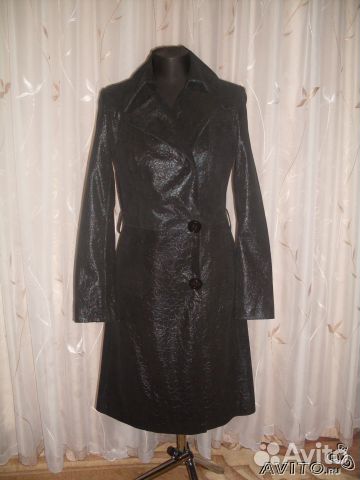 Кожанный плащ