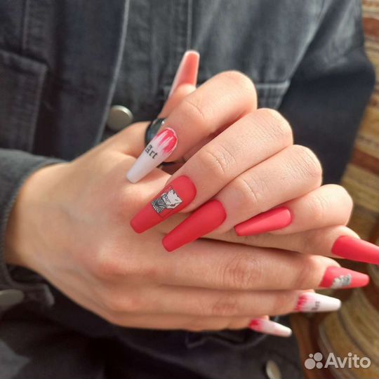 Маникюр наращивание ногтей