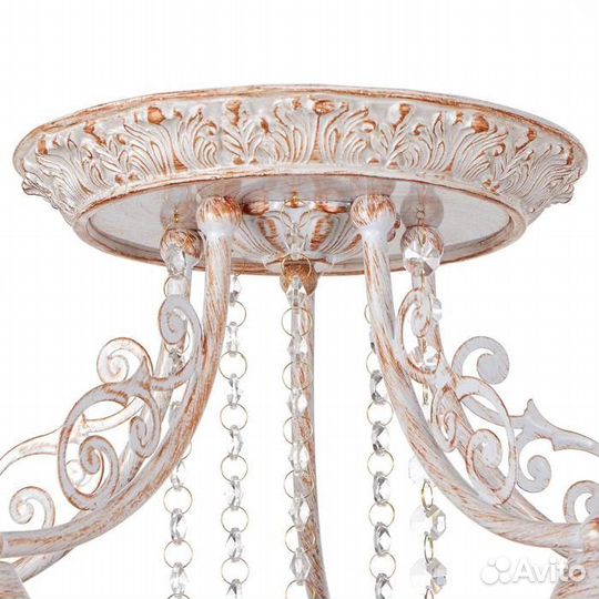 Люстра 6288/5 5х40Вт Е14 белый с позолотой