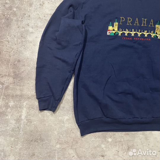 Винтажный свитшот Praha y2k vintage XXL