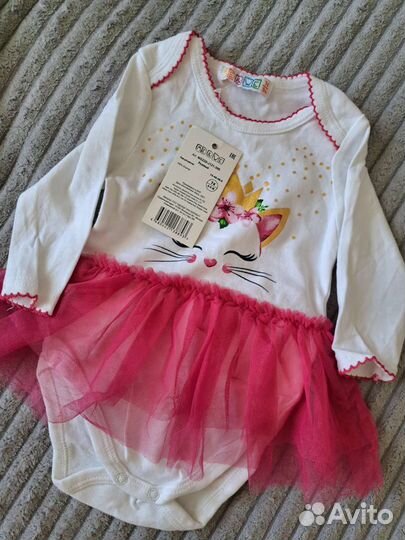 Платье боди для девочки 74