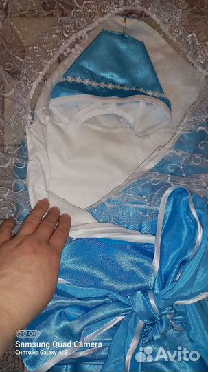 Конверт на выписку голубой весна, осень