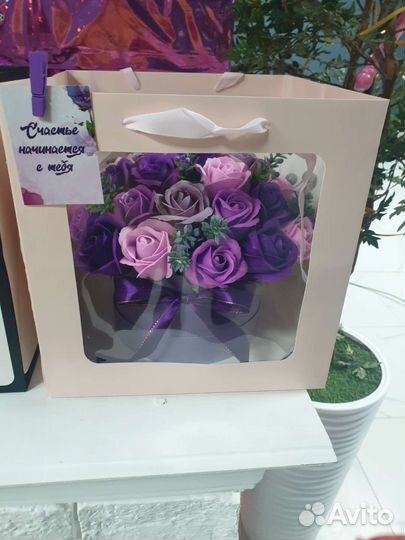 Букет цветов из мыльных роз