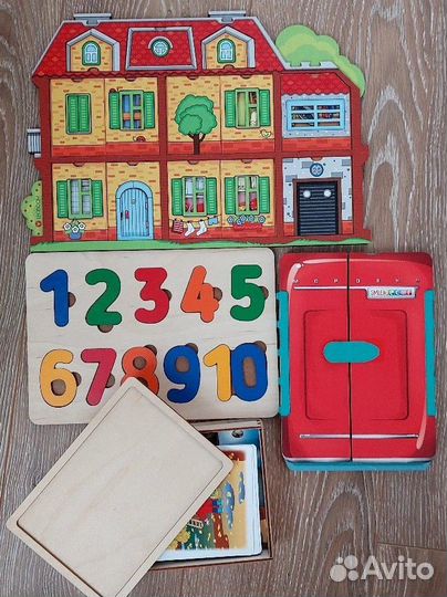 Развивающие игрушки-пазлы(пакетом)