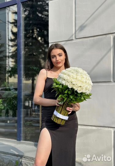 Букет белых роз 101 с доставкой