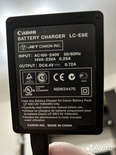 Зарядное устройство canon lc-e8e