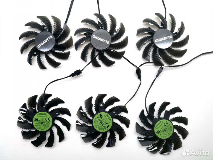 Вентиляторы для Gigabyte gtx 1070 rock 75мм 2/3пин