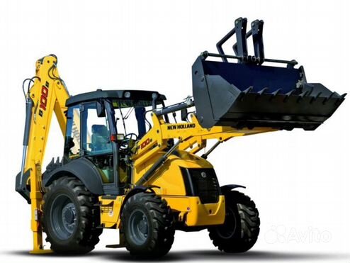 Экскаватор погрузчик NEW holland В100В