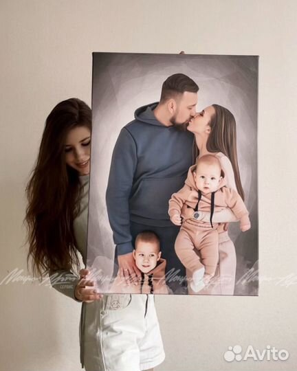 Портрет и картина на холсте по фото на заказ