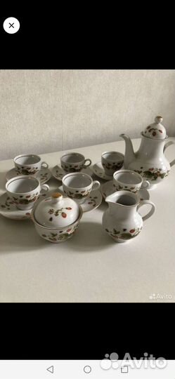 Сервиз кофейный /Детский. Земляника. ГДР