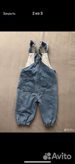 Джинсовый комбинезон для девочки 80