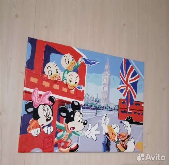 Картина для детской angry birds, minnie mouse