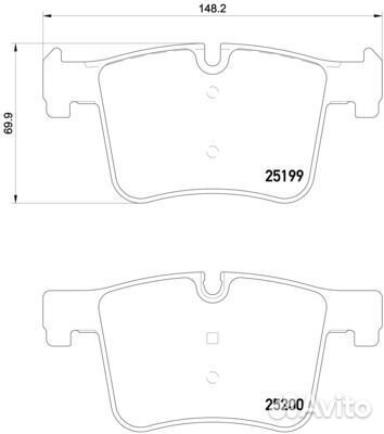 Колодки тормозные дисковые передние brembo P 06 075