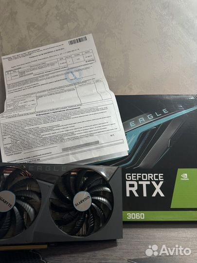 Видеокарта Gigabyte RTX 3060 12 гб gddr6 eagle OC