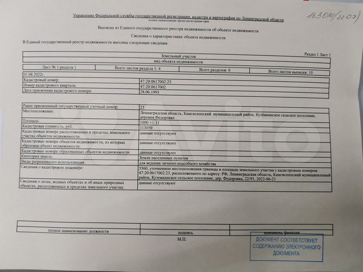 Участок 10 сот. (СНТ, ДНП)