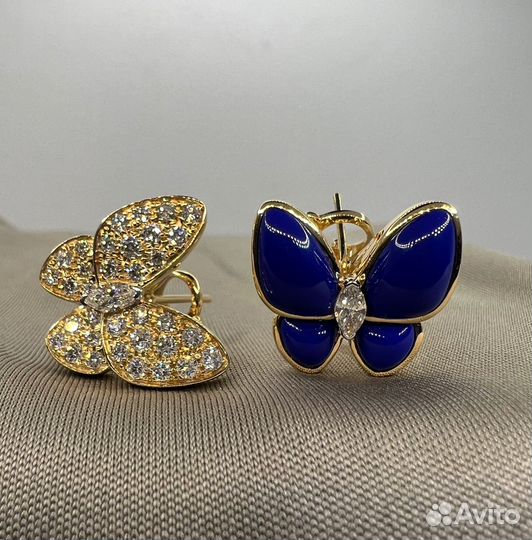 Серьги Van cleef butterfly