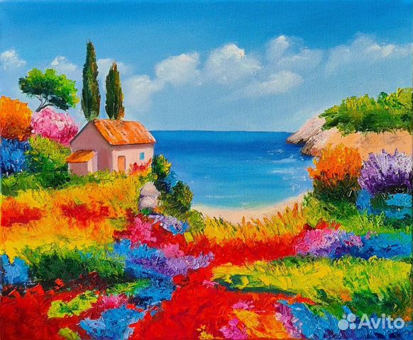 Картина маслом на холсте пейзаж