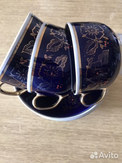 Чайный сервиз СССР, кобальт