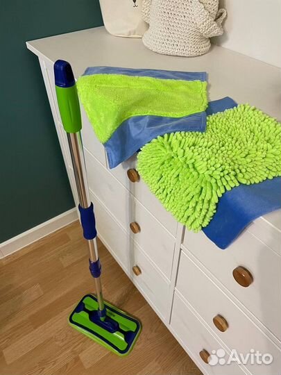 Швабра с 2 насадками новая