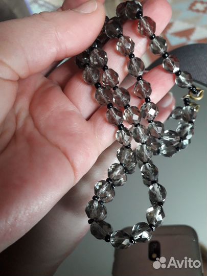 Бусы Чехия стекло под раухтопаз