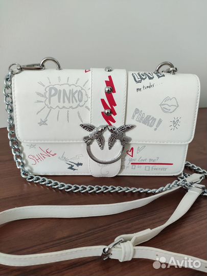 Стильная сумка Рinko love белая