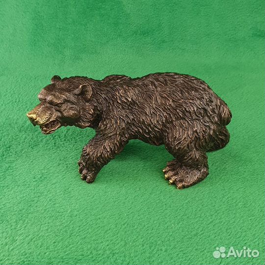 Статуэтка из бронзы Рычащий медведь большой