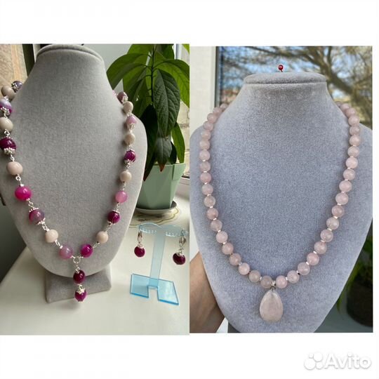 Бусы и серьги комплект