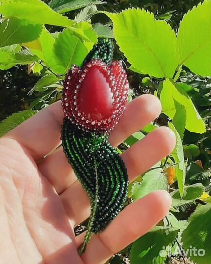 Броши из натуральных камней (Перламутр)