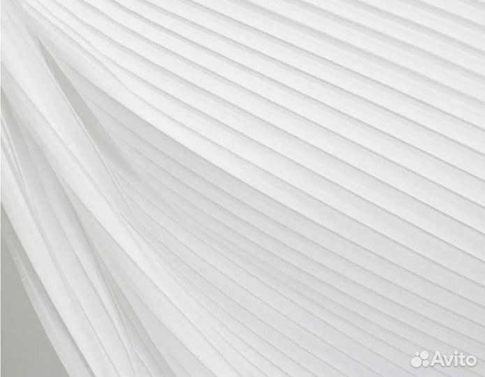 Ткань гофре шифон белый