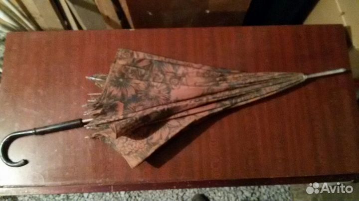Зонт-трость дамский, СССР, винтаж, зонтик женский