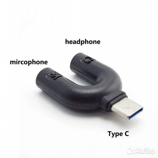 Переходник Usb type-c на микрофон и аудио