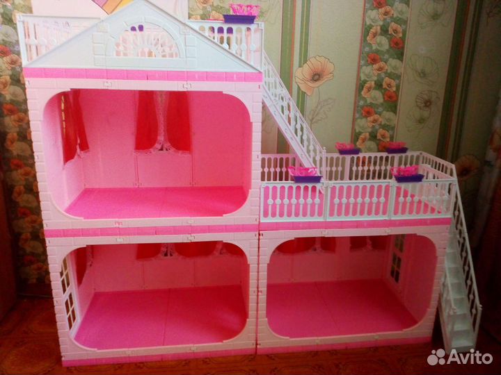 Кукольный домик для барби с мебелью