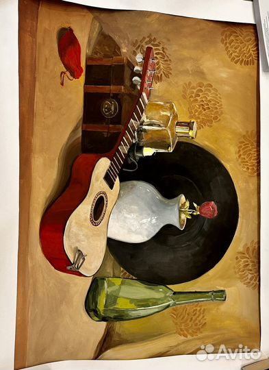 Картина гуашь натюрморт