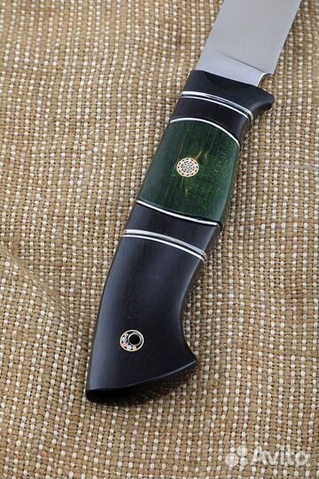 Нож Засапожный М390 - сатин рукоять карбон карельс