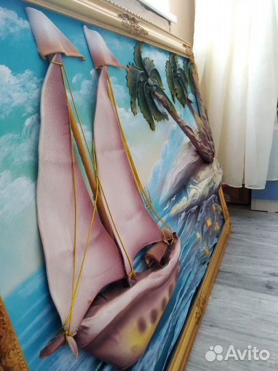 Картина из кожи