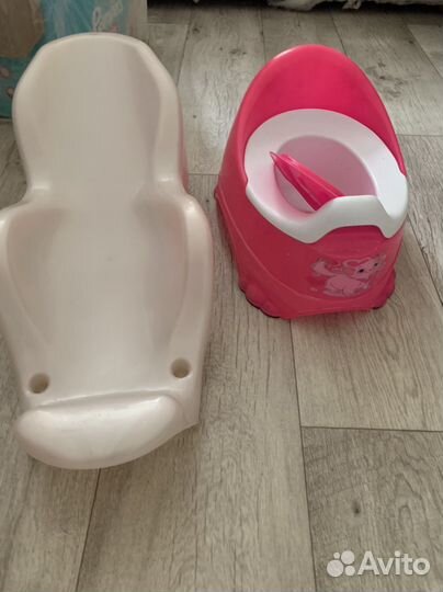 Подставка для купания+горшочек+круг для купания