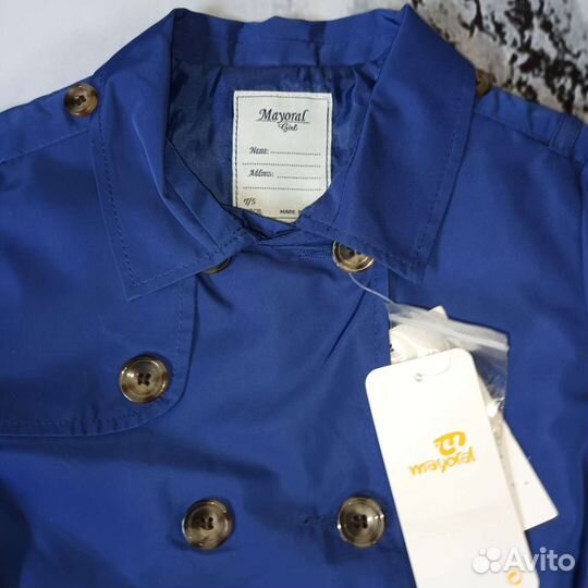 Плащ тренч для девочки 116