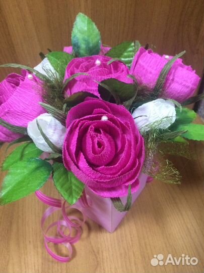 Сладкие букеты. Цветочные композиции из конфет