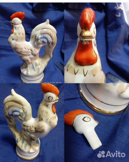 Петушок. Сатуэтка. Штоф. Фарфор. Керамика