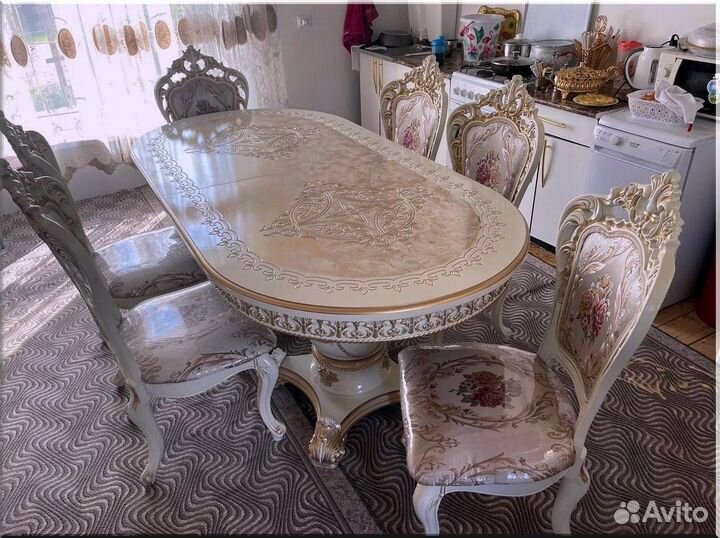 Стол обеденный овальный раздвижной