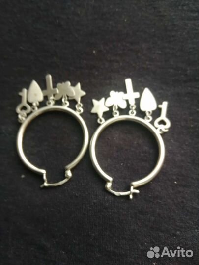 Серьги серебро