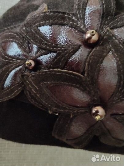 Берет женский нат. замша, утепленный