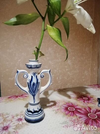 Ваза для цветов СССР гжель