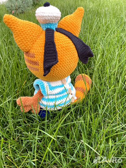 Кот - плюшевая игрушка вязаная ручной работы