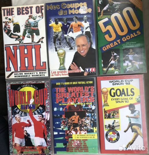 Фирменные видеокассеты на футбольную тему