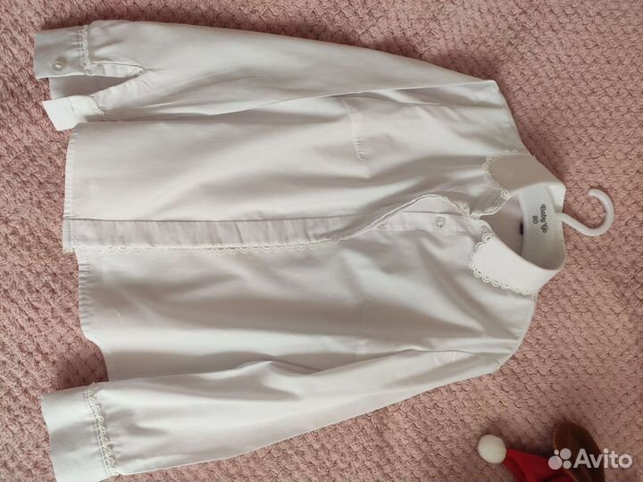 Рубашка школьная на девочку 128