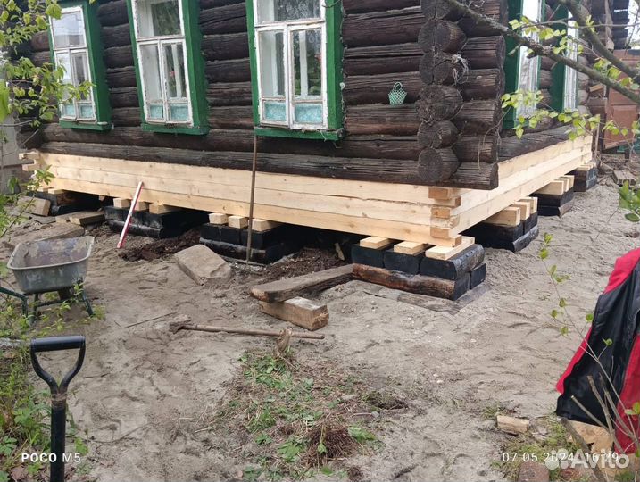 Подъем домов замена фундамента
